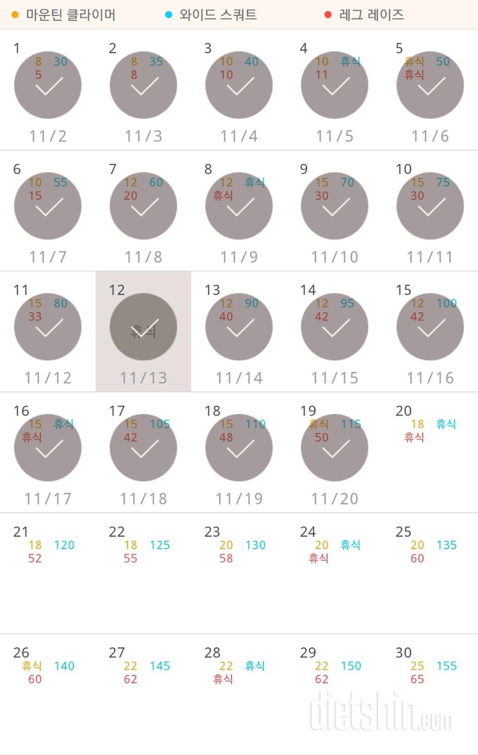 30일 체지방 줄이기 19일차 성공!