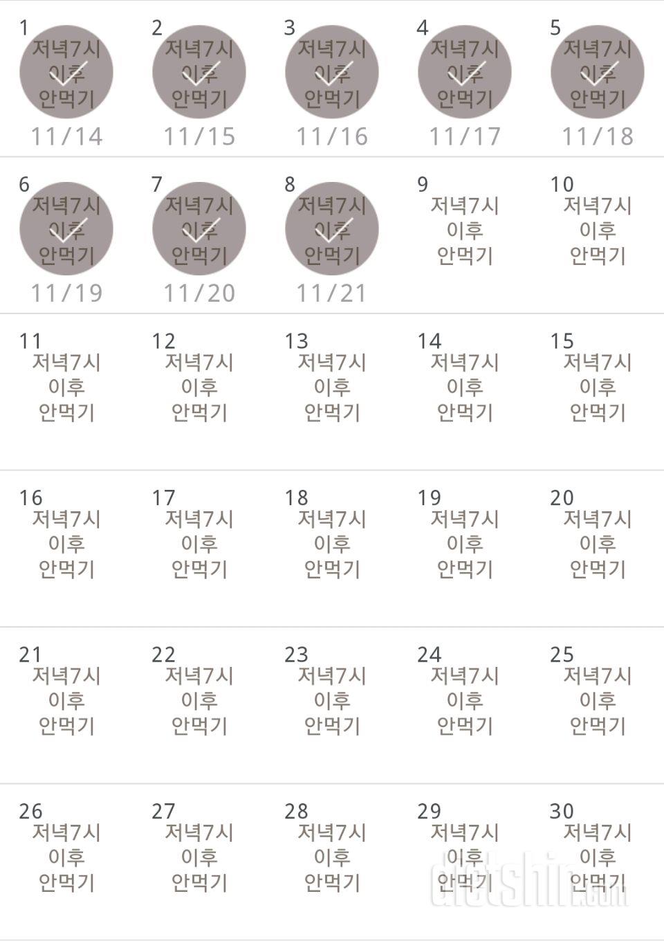 30일 야식끊기 158일차 성공!