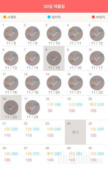 30일 애플힙 167일차 성공!