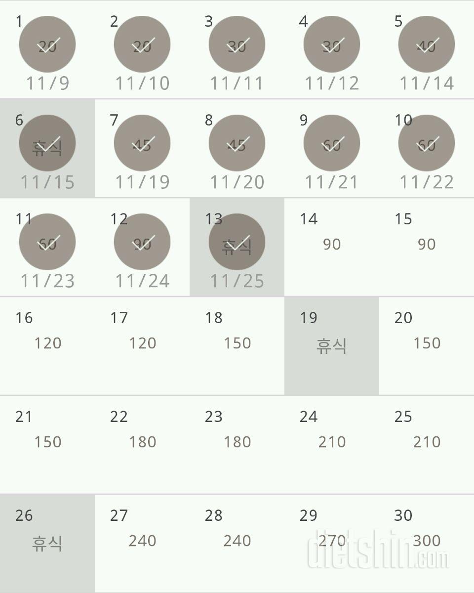 30일 플랭크 13일차 성공!