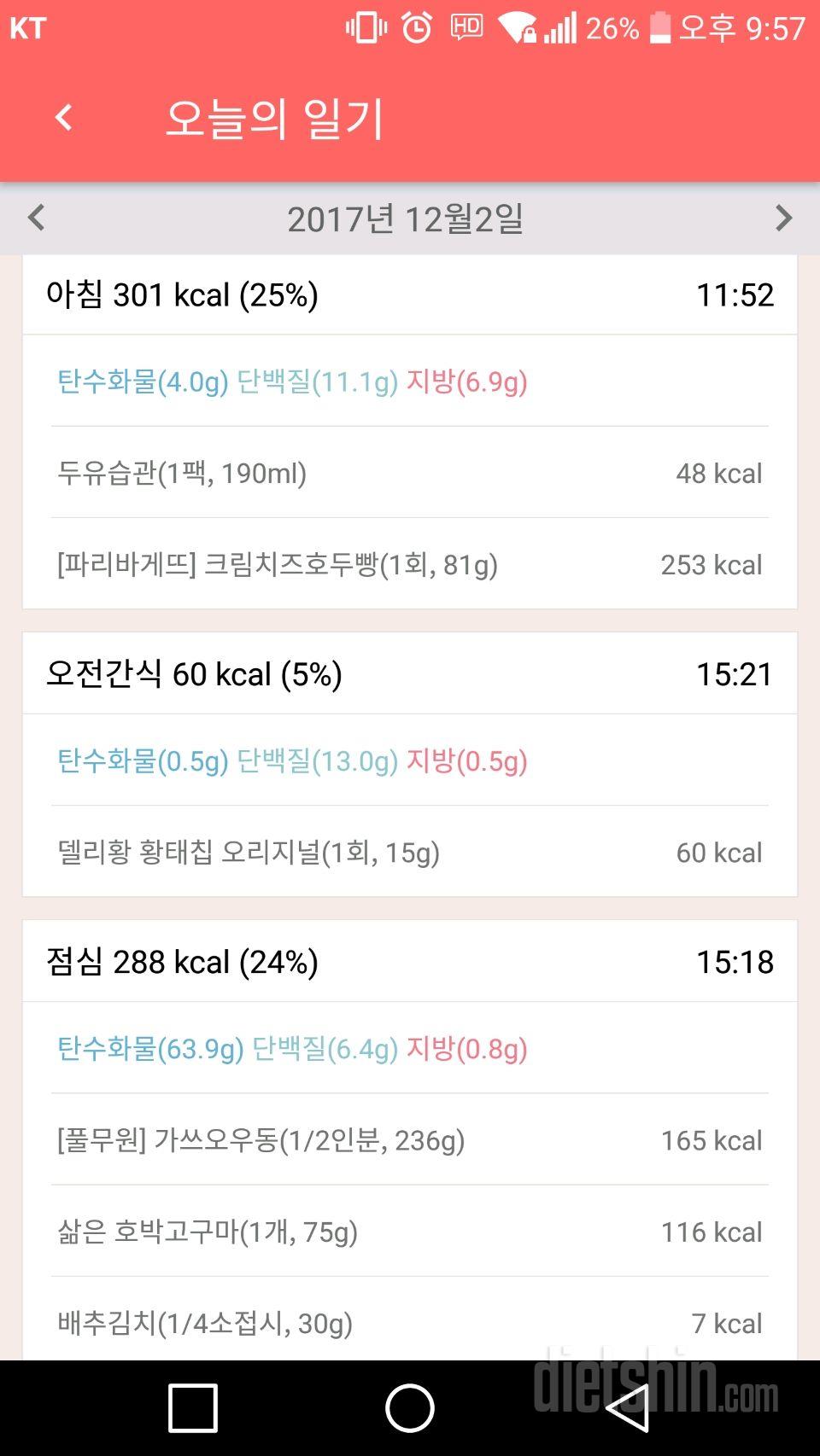 12월2일 식단일기