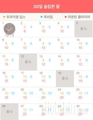 30일 슬림한 팔 1일차 성공!