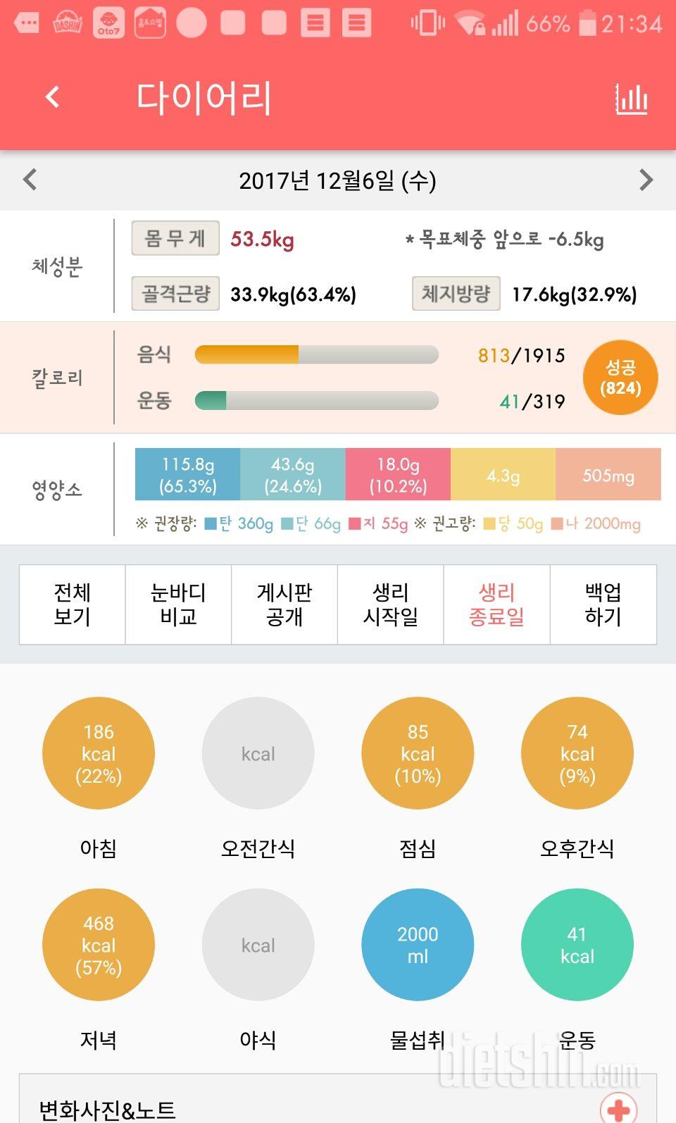 30일 야식끊기 39일차 성공!