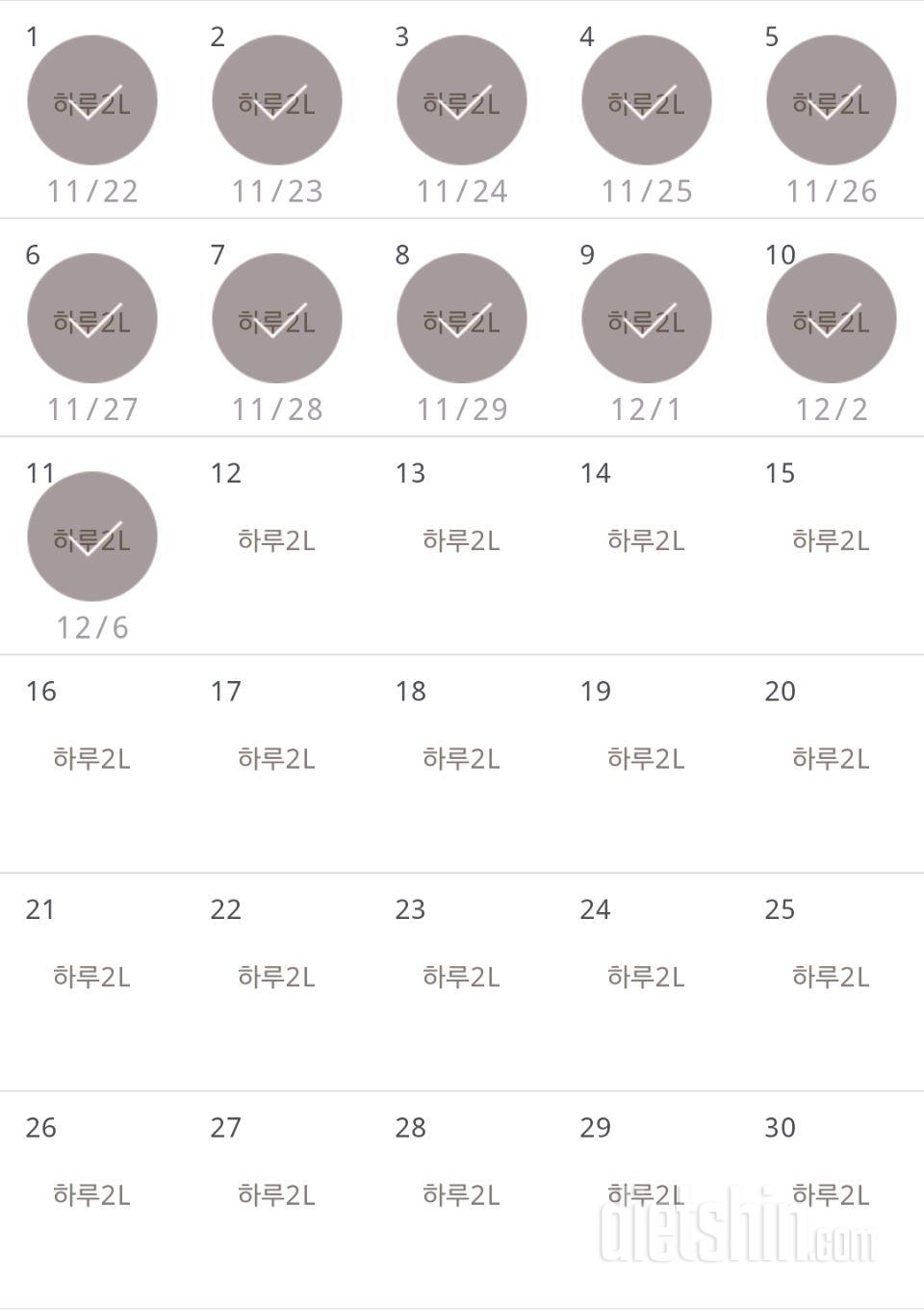 30일 하루 2L 물마시기 131일차 성공!