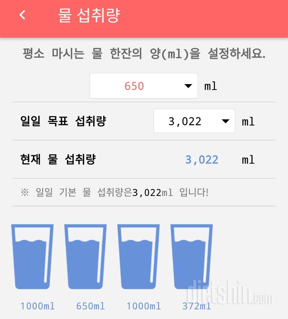 30일 하루 2L 물마시기 1일차 성공!