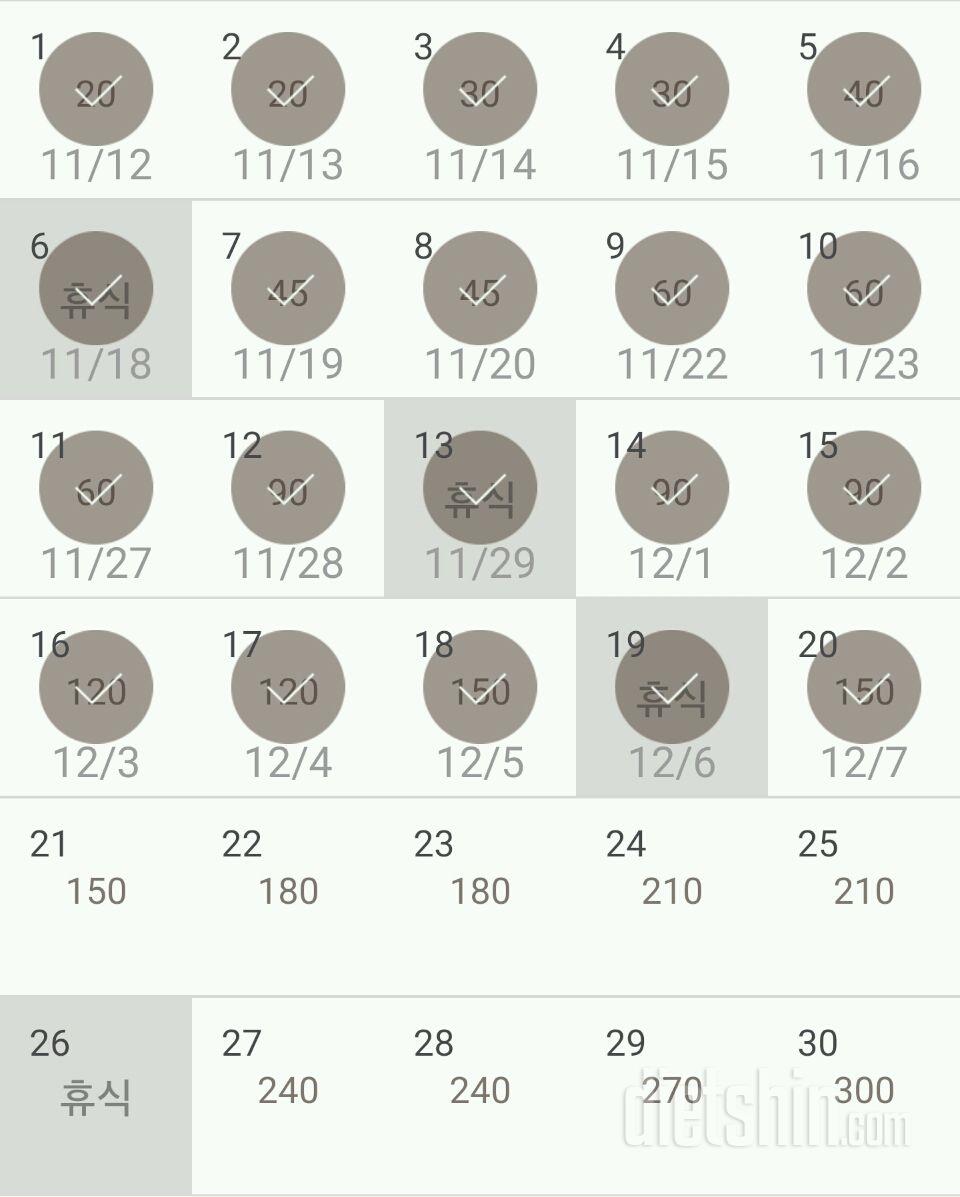 30일 플랭크 20일차 성공!