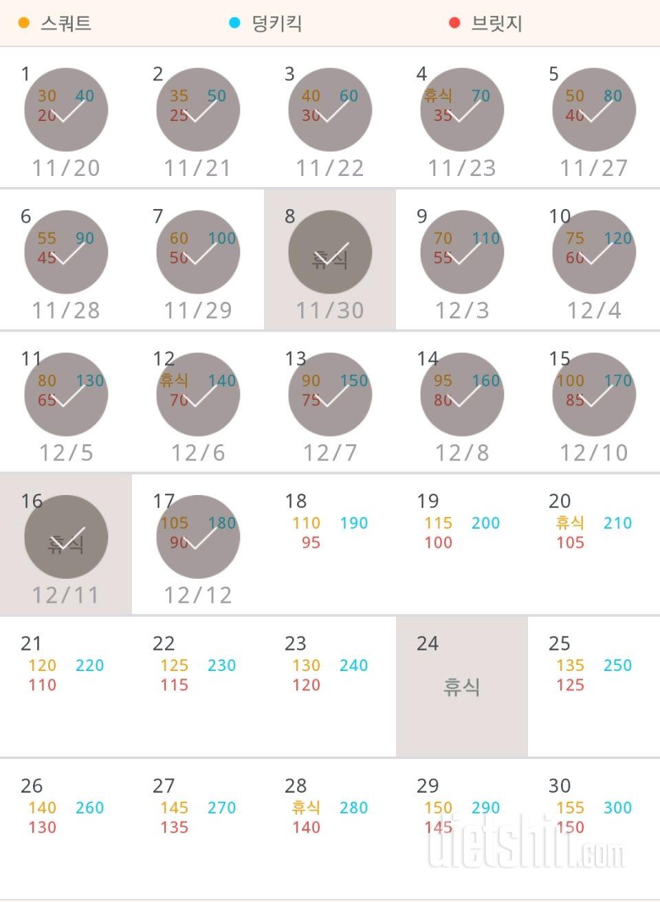 30일 애플힙 17일차 성공!