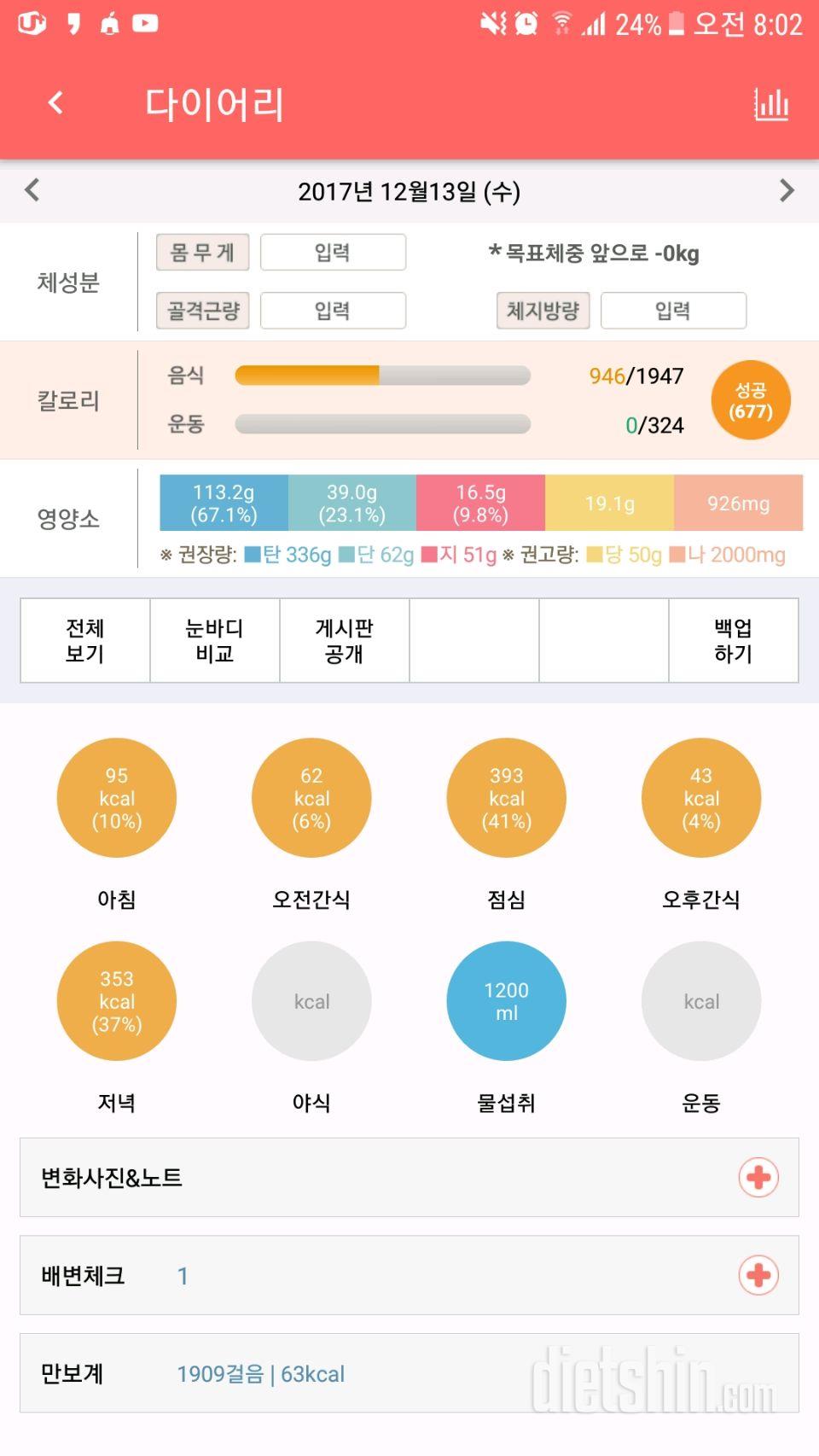 30일 1,000kcal 식단 145일차 성공!