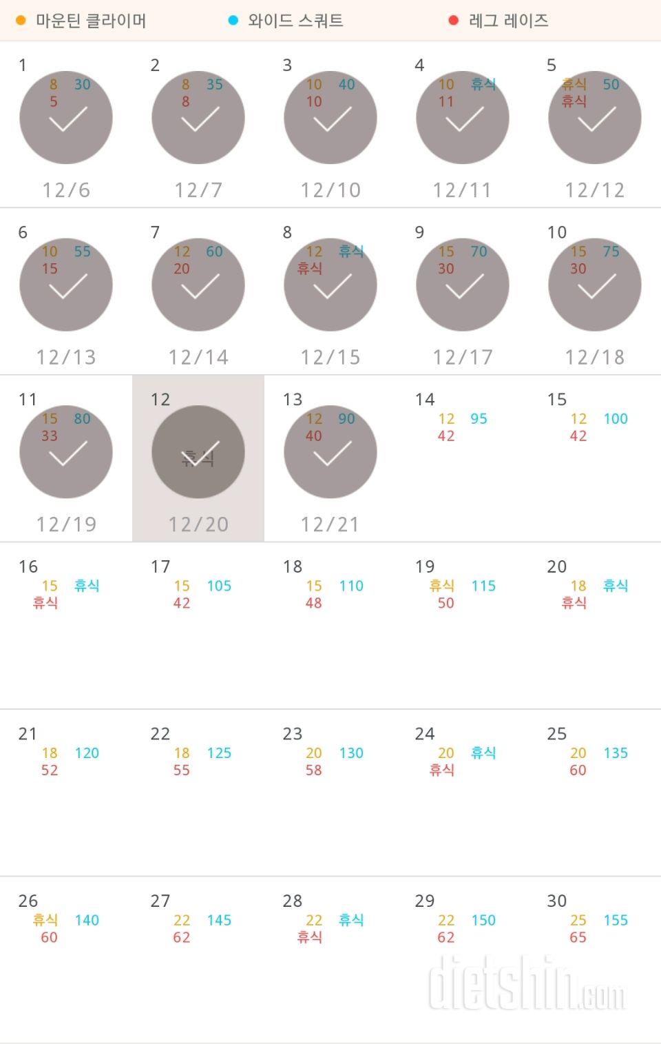 30일 체지방 줄이기 13일차 성공!