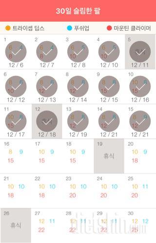 30일 슬림한 팔 15일차 성공!