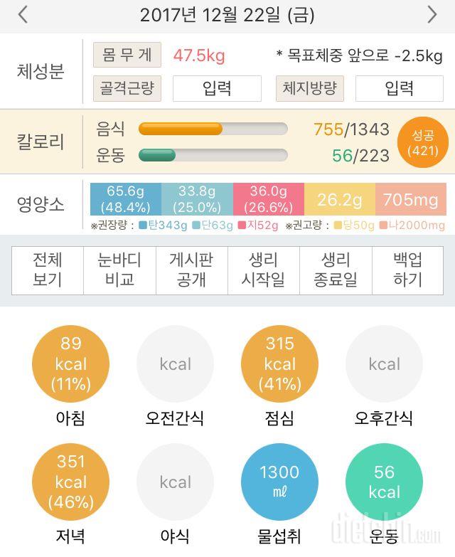 30일 1,000kcal 식단 20일차 성공!