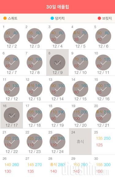 30일 애플힙 23일차 성공!