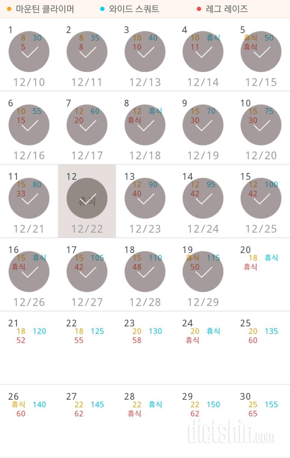 30일 체지방 줄이기 79일차 성공!