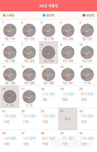 30일 애플힙 17일차 성공!