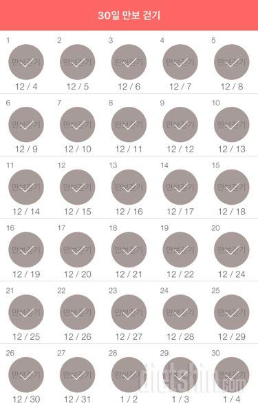 30일 만보 걷기 30일차 성공!