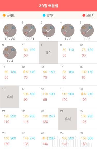 30일 애플힙 6일차 성공!