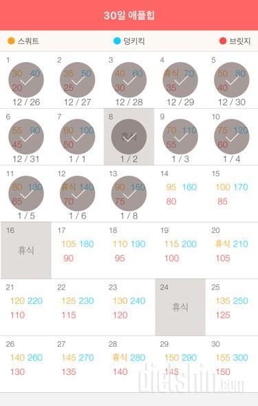 30일 애플힙 13일차 성공!