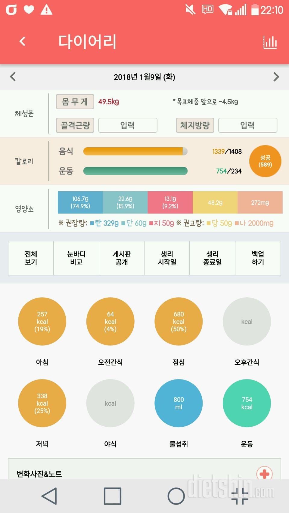 30일 밀가루 끊기 1일차 성공!