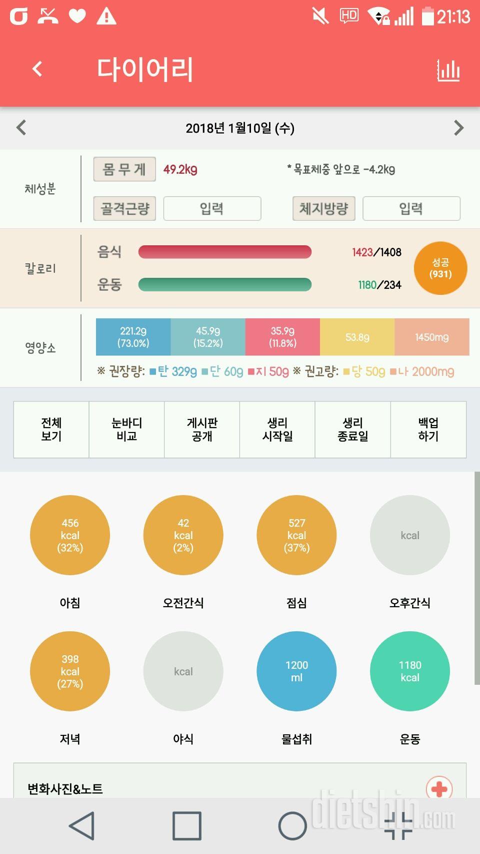 30일 야식끊기 2일차 성공!