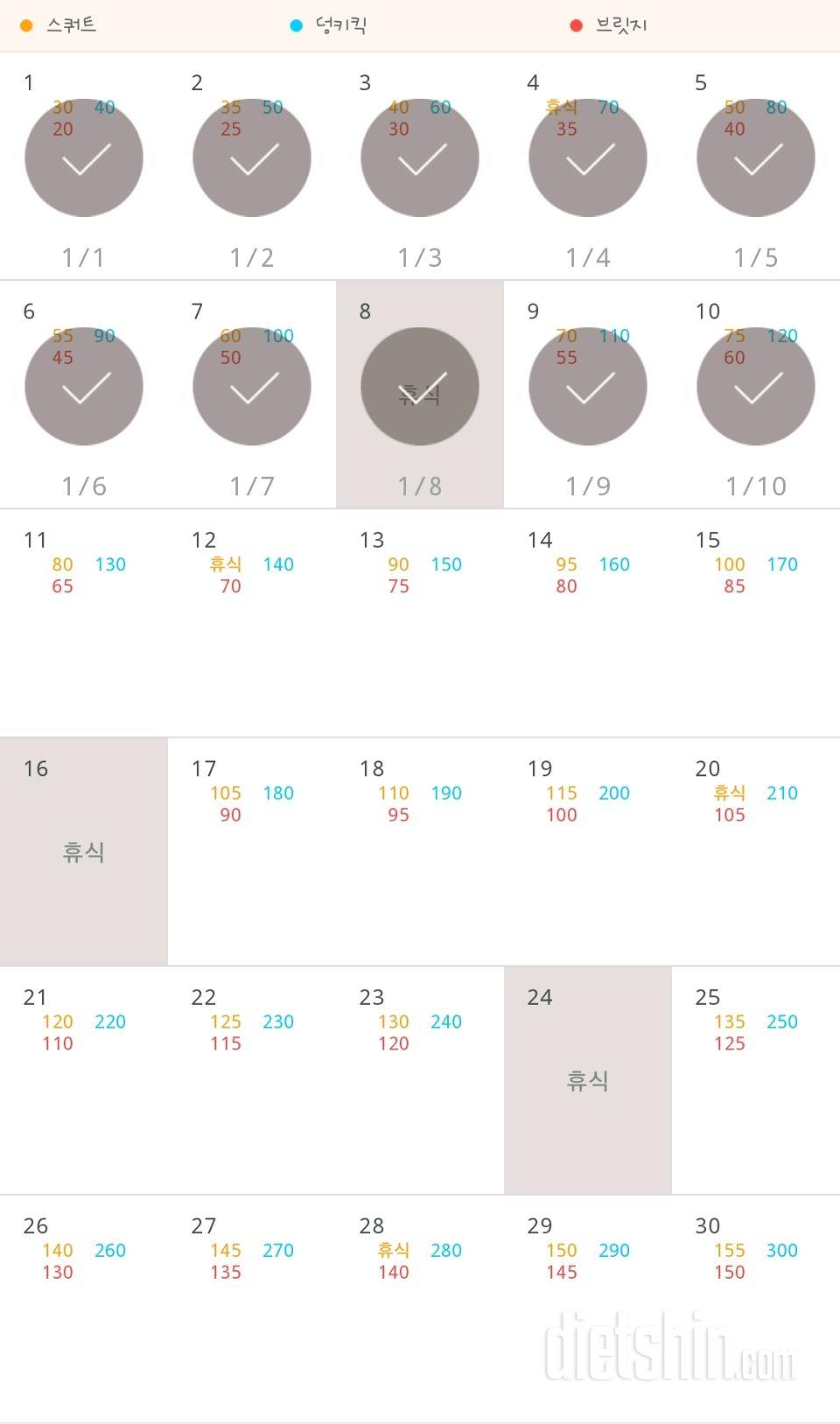 30일 애플힙 10일차 성공!