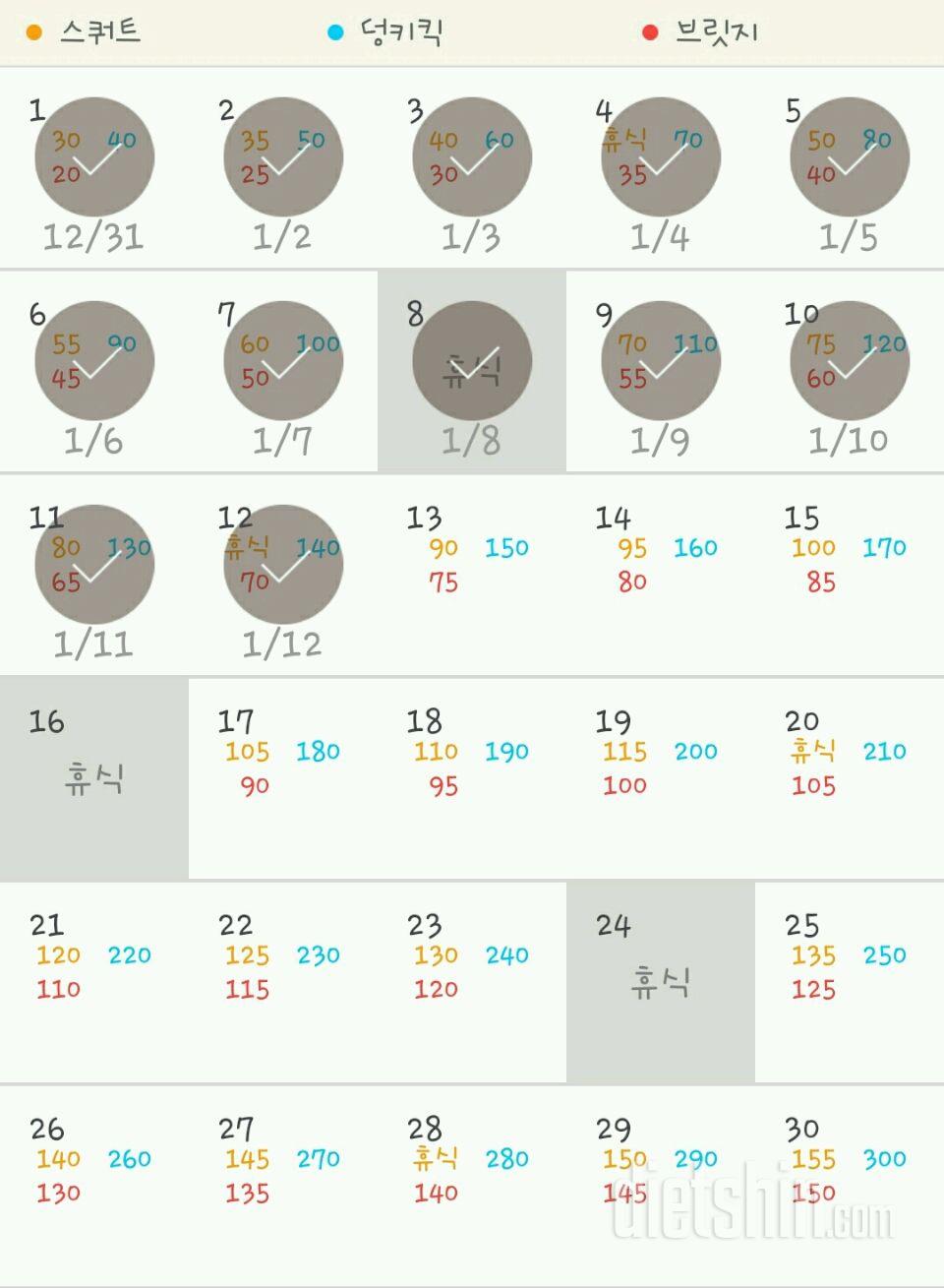 30일 애플힙 12일차 성공!