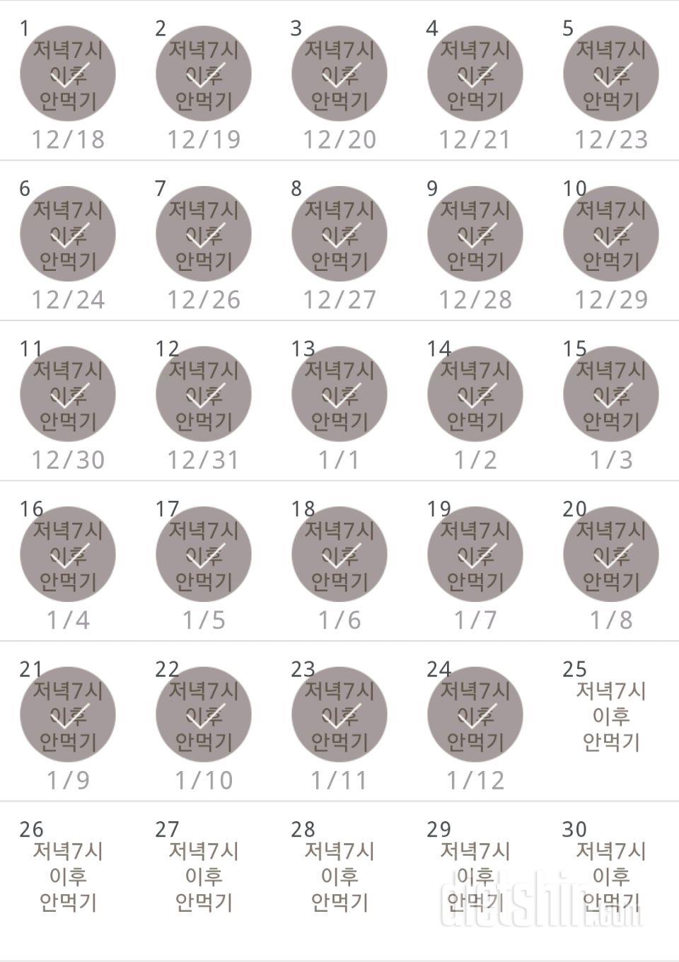 30일 야식끊기 204일차 성공!