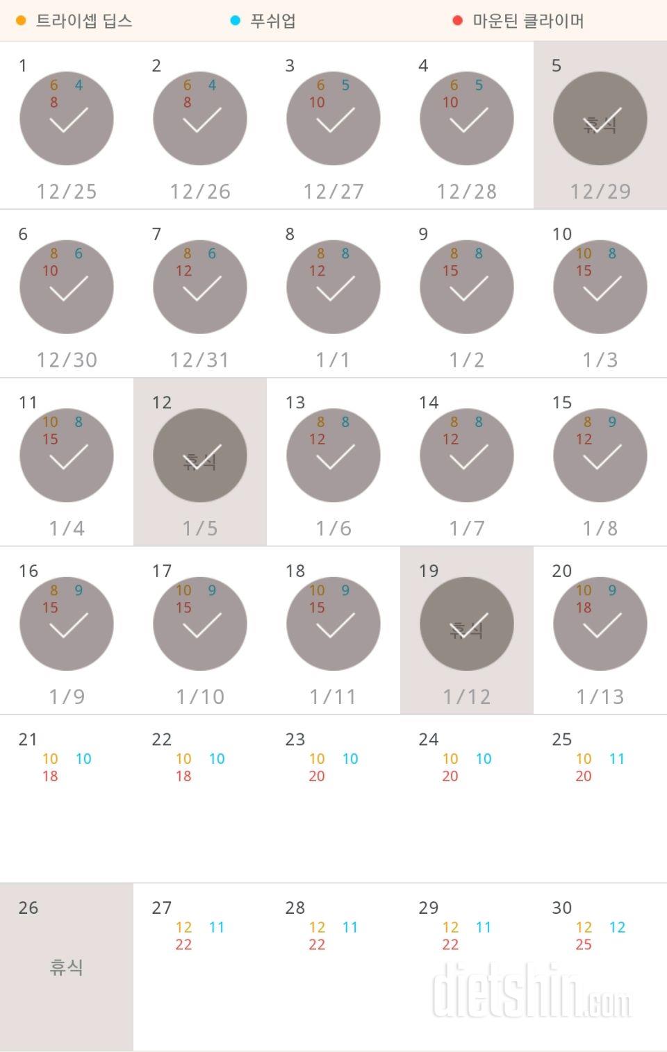 30일 슬림한 팔 80일차 성공!