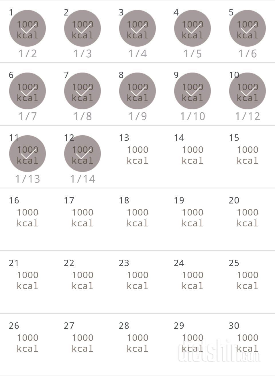 30일 1,000kcal 식단 222일차 성공!