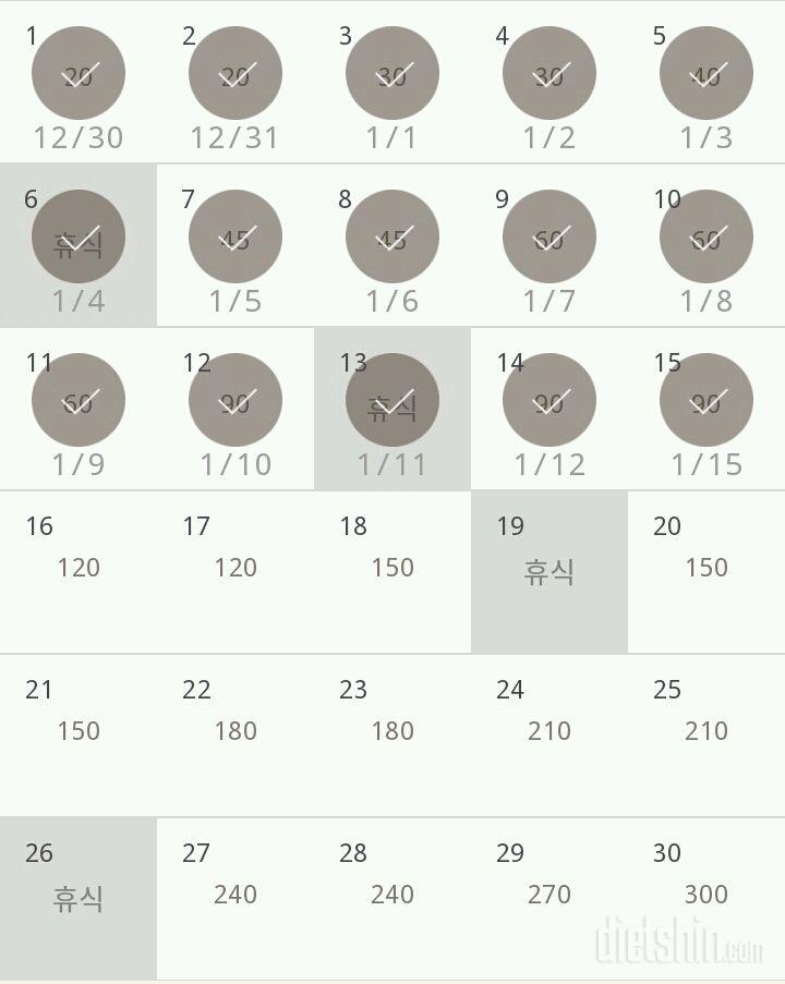 30일 플랭크 15일차 성공!