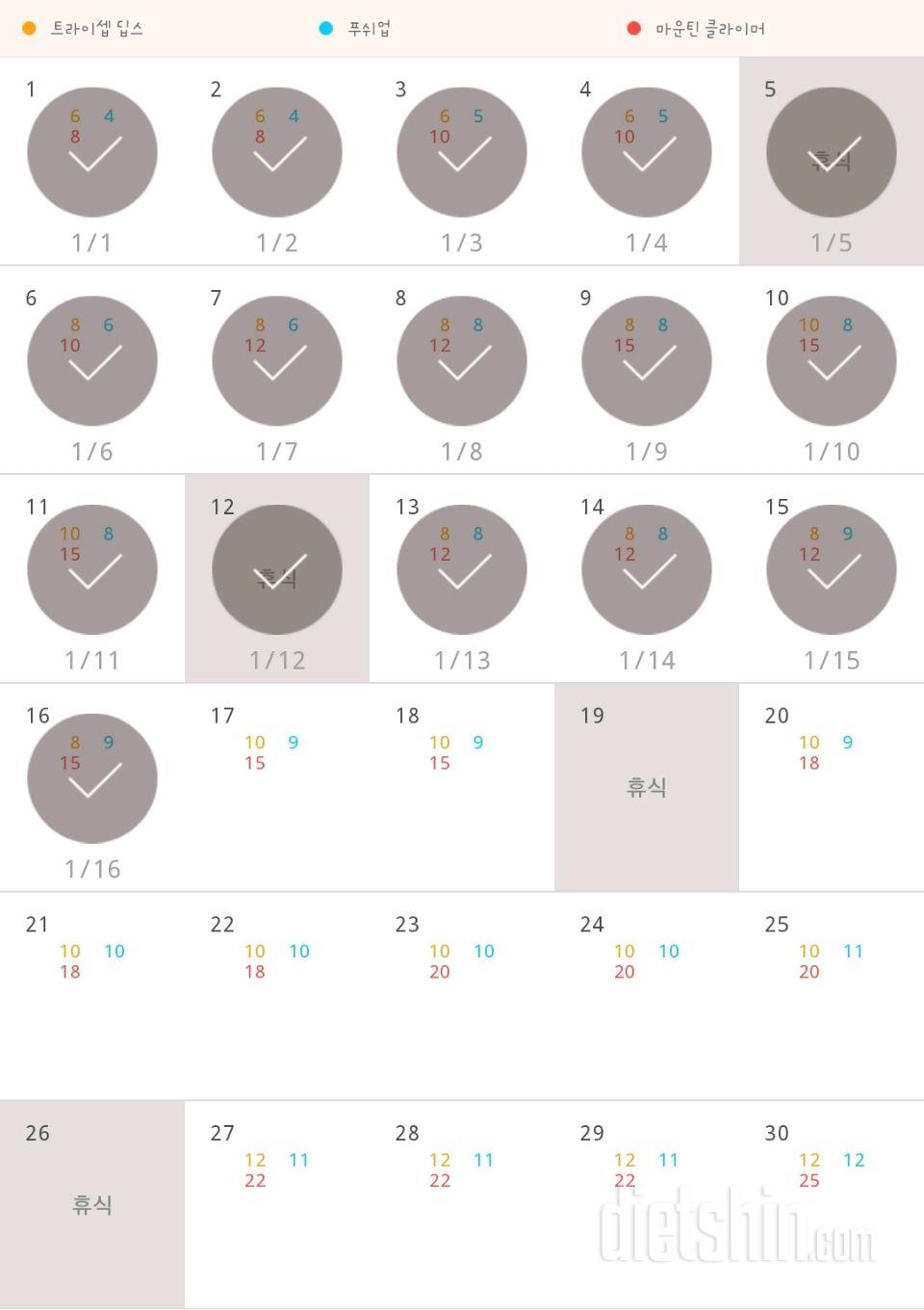 30일 슬림한 팔 16일차 성공!