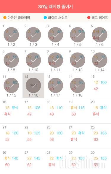 30일 체지방 줄이기 14일차 성공!