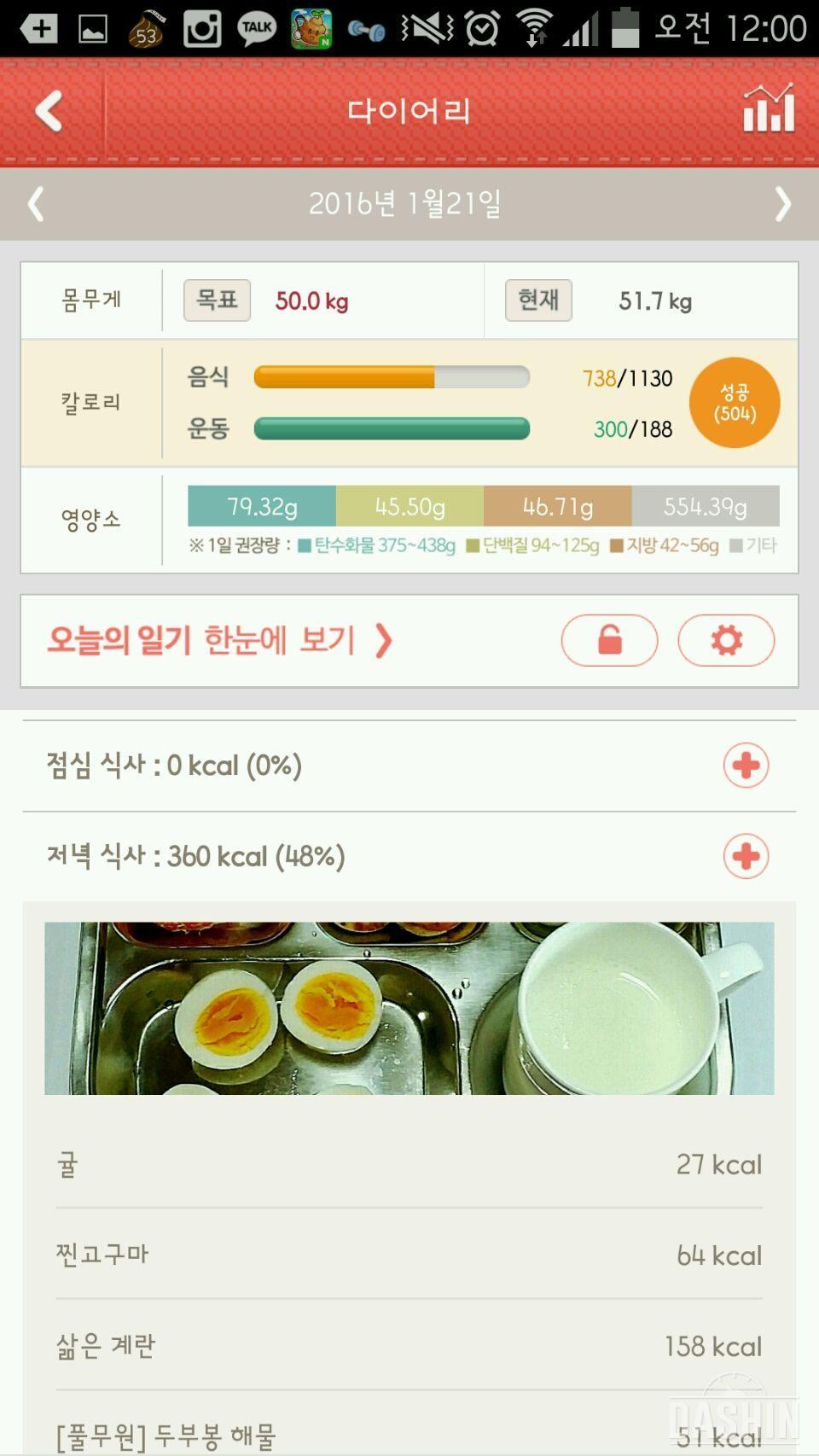 [160121] 밀가루 끊기 15일차