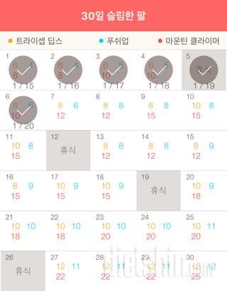 30일 슬림한 팔 6일차 성공!