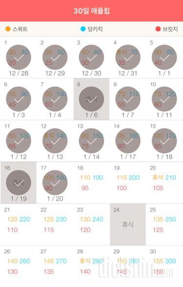 30일 애플힙 17일차 성공!