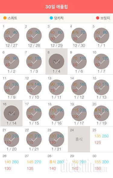 30일 애플힙 23일차 성공!