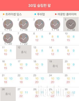 30일 슬림한 팔 7일차 성공!