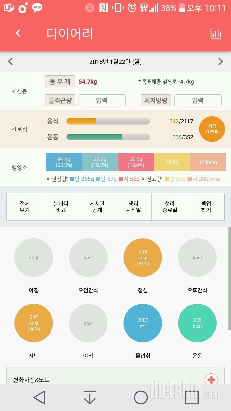 30일 야식끊기 7일차 성공!