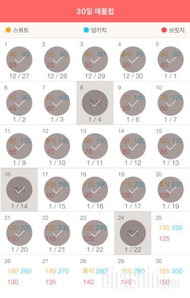 30일 애플힙 24일차 성공!