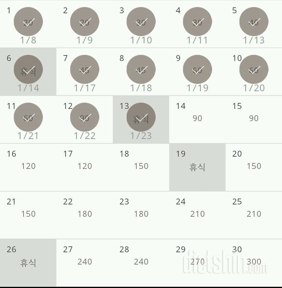 30일 플랭크 13일차 성공!