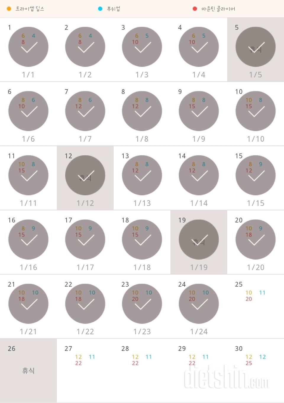 30일 슬림한 팔 24일차 성공!