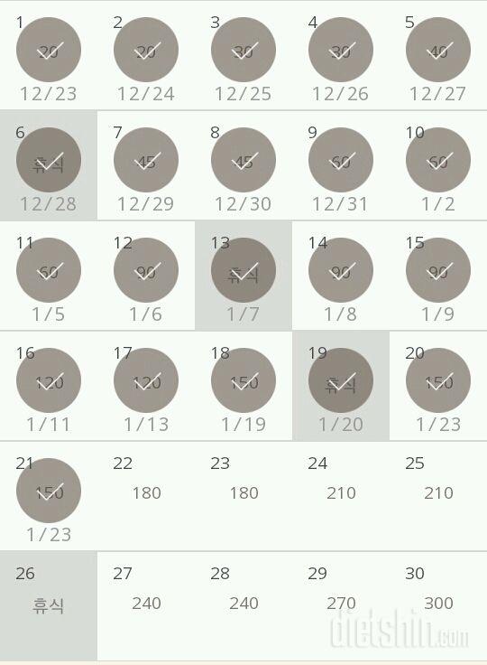 30일 플랭크 21일차 성공!