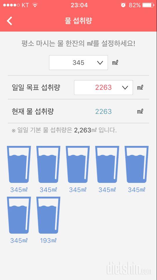 30일 하루 2L 물마시기 13일차 성공!