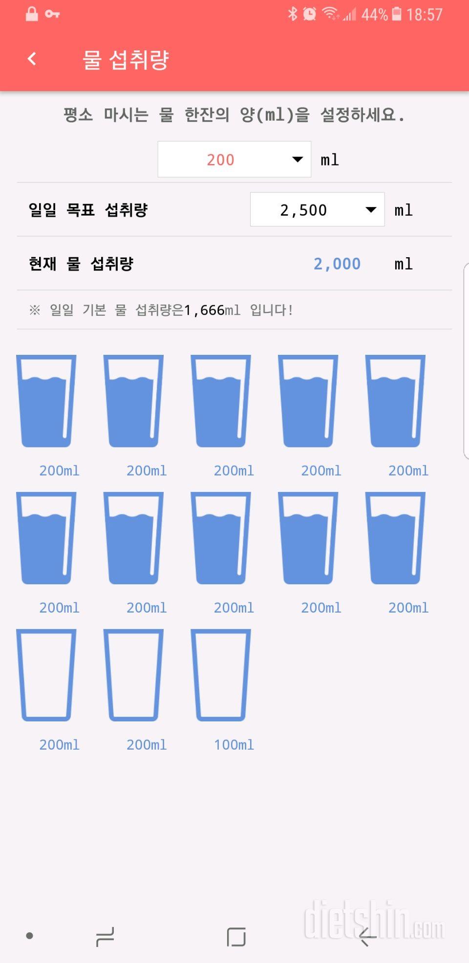 30일 하루 2L 물마시기 20일차 성공!