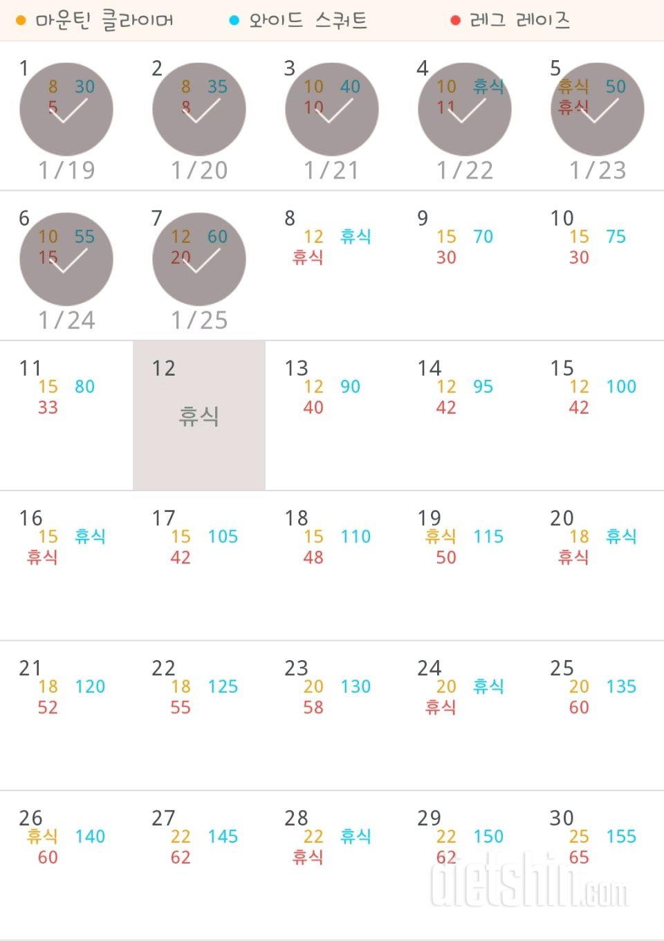 30일 체지방 줄이기 7일차 성공!