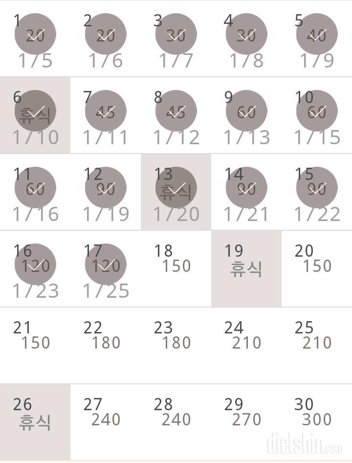 30일 플랭크 17일차 성공!