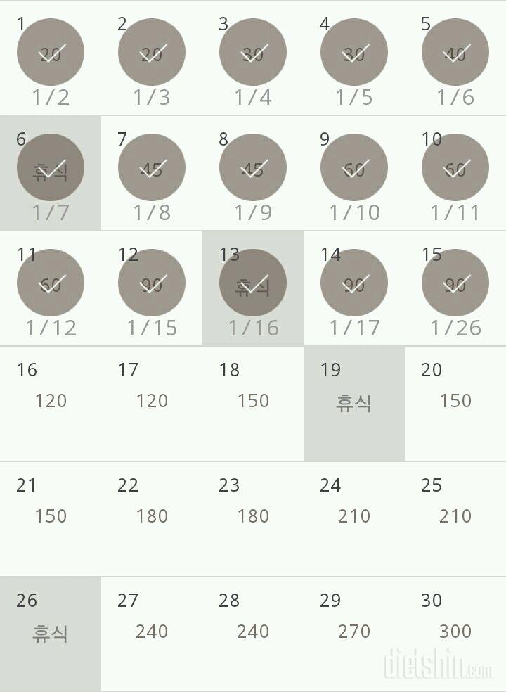 30일 플랭크 15일차 성공!