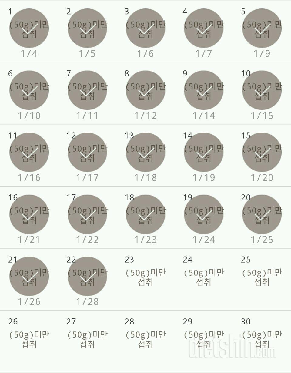 30일 당줄이기 22일차 성공!