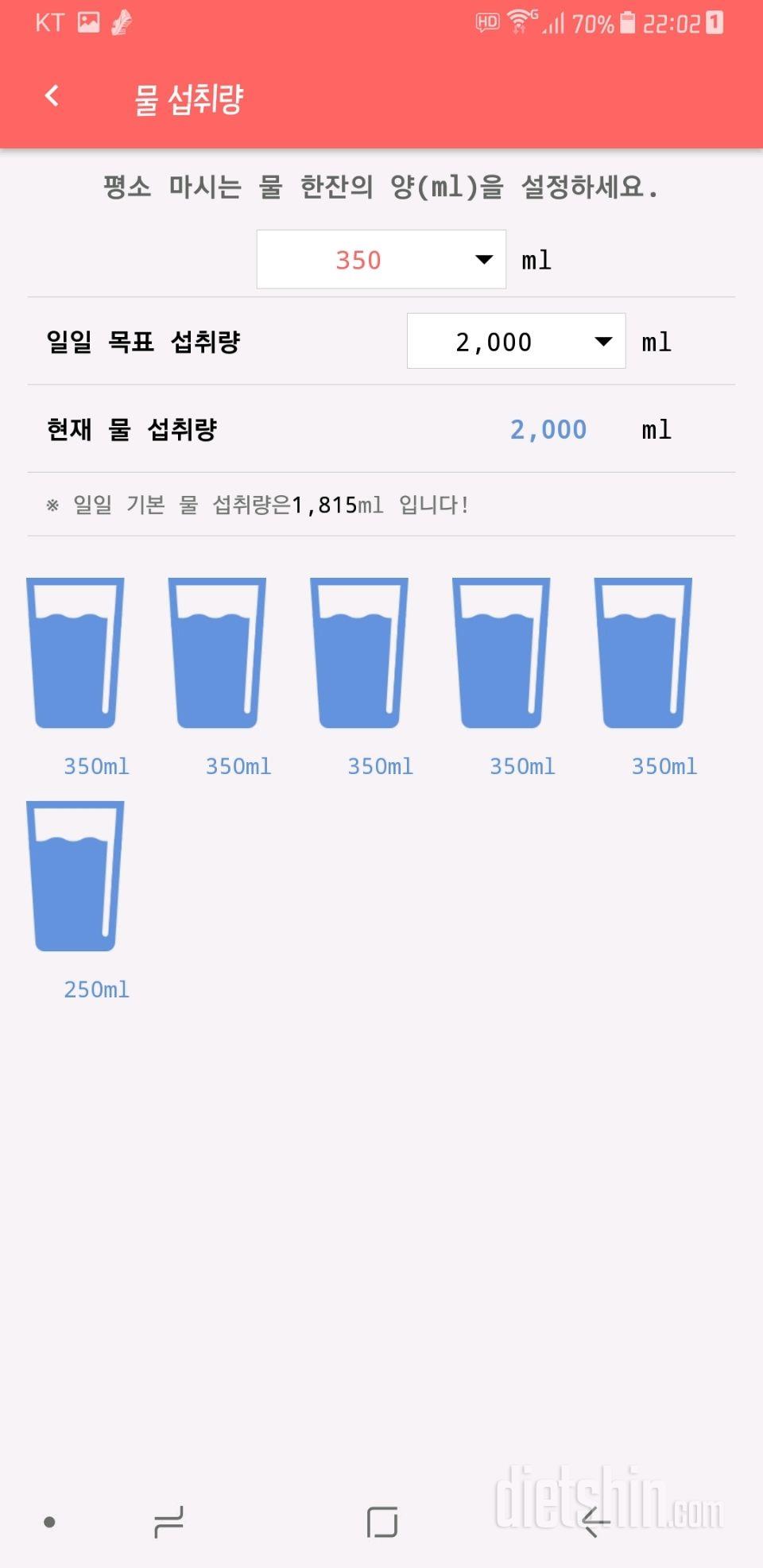 30일 하루 2L 물마시기 7일차 성공!