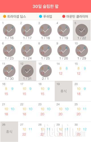 30일 슬림한 팔 13일차 성공!