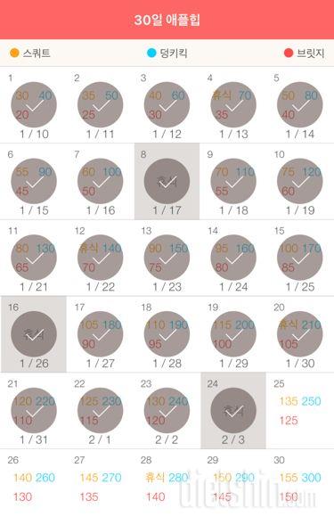 30일 애플힙 24일차 성공!